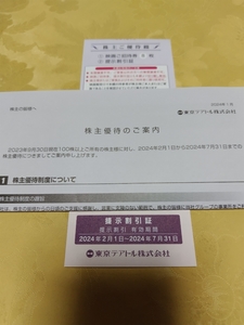 送料込 最新 東京テアトル 株主優待 映画ご招待券 8枚 男性名義 1綴り③