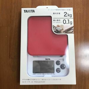 タニタ （TANITA） デジタルキッチンスケール 2kg レッド KJ212