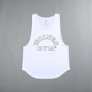 Darc Sport AMERICAN WOLF POWER HOUSE GYM DRY WOLF DROP TANK WHITE M ダルクスポーツ ウルフ ジム ドロップ タンクトップ ホワイト 白