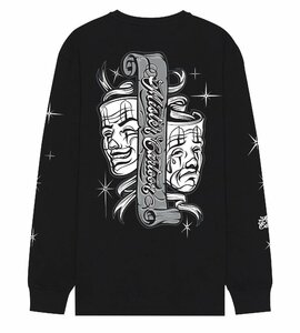 MISTER CARTOON CLOWN MASK LONG SLEEVE SHIRT BLACK XL ミスターカートゥーン クラウン ピエロ マスク ロングスリーブ Tシャツ ロンT 黒