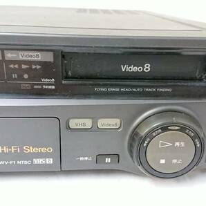 【ジャンク品】SONY ソニー ビデオカセットレコーダー WV-F1/VHS/8ミリ/ダブルビデオデッキ/録画再生/約11.5×43×37.5cm/10-ZIB15の画像3