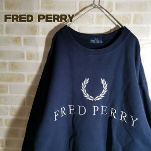 フレッドペリー FRED PERRY 90s スウェット トレーナー ネイビー