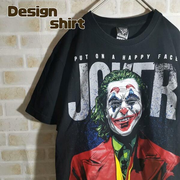 デザイン Tシャツ 半袖 黒 JOKER ジョーカー ピエロ