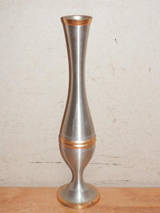 マレーシア製 ピューター 一輪挿し 高さ19cm RENAISSANCE PEWTER 錫製 花瓶