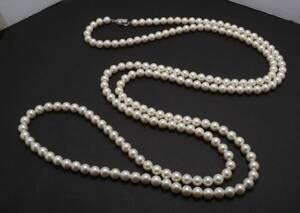 . height. excellent article * antique pearl 150. Super Long * necklace *42003