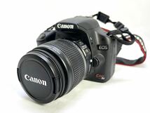 Canon DS126231 デジタル一眼レフカメラ Canon EOS kiss X3 カメラ ブラック キャノン 充電器無し 動作未確認 ジャンク_画像1