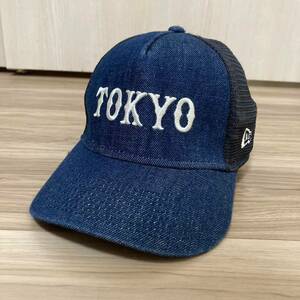 送料無料★正規 ニューエラ製 TOKYO ジャイアンツ YOUTH キッズ用 調整付き メッシュキャップ 野球帽 GIANTS / NEW ERA 良質品556 ネイビー