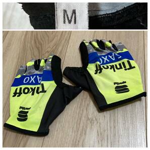 送料無料★チームTinkoff-SaxoBank by sportful 海外M メンズ ハーフフィンガー 自転車用 パッド付きグローブ 手袋 スポーツフル 良質 n114の画像3