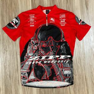 送料無料★ZIPP × Giordana メンズ XL 半袖サイクルジャージ 正規 イタリア製 コラボ品 ジップ × ジョルダーナ 希少品 n924 レッド系