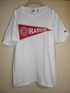 USA製 champion(チャンピオン) T1011 カレッジＴシャツ HARVARD大学 ホワイト Mサイズ