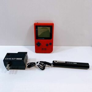 303☆中古☆ ニンテンドー ゲームボーイポケット MGB-001 レッド / バッテリーパック Nintendo GAME BOY pocket 任天堂 動作未確認 現状品