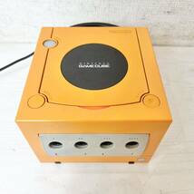 233＊中古品 GC ゲームキューブ 本体 DOL-001 オレンジ ORANGE ニンテンドー 任天堂 Nintendo コントローラ/AC/AVケーブル付 動作品＊_画像8