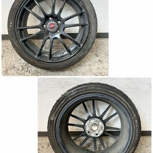 205＊中古品 2017年製 MAZZINI ECO607 225/40R18 92W ホイール 2014年製 RAYS 18インチ 18×7.5J タイヤ 4本セット 現状品＊の画像4