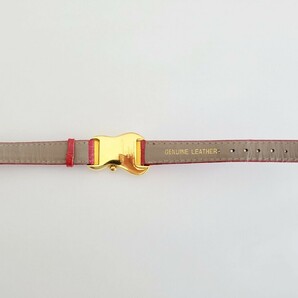 1円～！ 美品 SALVADOR DALI by EXAEQUO サルバドール・ダリ 92011 ソフトウォッチ クォーツ ゴールド 赤 腕時計 箱ありの画像6