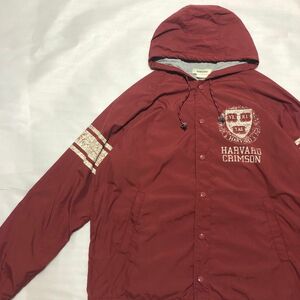 【美品】Champion×HARVARD チャンピオン×ハーバード カレッジナイロンジャケット L ブルゾンパーカー フーディー