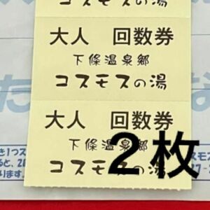 長野県下條村　コスモスの湯　チケット２枚