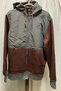 ノースフェイス　ナイロン×スウェットパーカー　ボルドー×チャコールグレー　サイズ：L THE NORTH FACE 