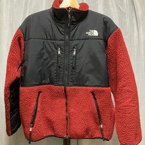 【難あり】ノースフェイス フリースジャケット レッド×ブラック サイズ：L THE NORTH FACE の画像1