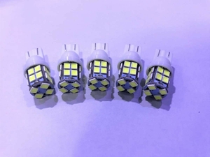 24V用　T10ウェッジ球　20連SMD　ホワイト　ポジション球 LED　5個セット.トラック　24vなどの船舶にも　スモールランプ　バックランプなど