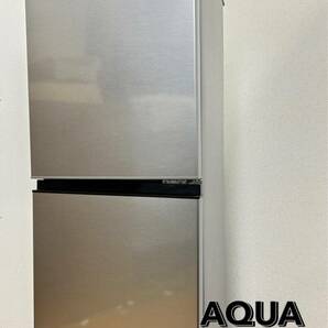 ☆ AQUA アクア AQR-J13H‐S 126L 2ドア冷凍冷蔵庫 大容量冷凍室 耐熱100℃テーブル採用 スタイリッシュなシルバー 千葉直接引取りOK ☆ の画像1