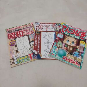 【新古本】てんつなぎ　3冊　漢字てんつなぎ　脳トレ　趣味　本　雑誌　点つなぎ