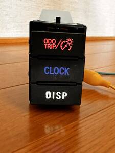 ☆70系ノア・ヴォクシー純正ODO/TRIP・CLOCK・DISPスイッチ　LED打ち換え済品　赤/青/白