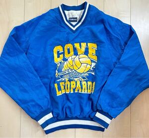 希少　レア　80-90s　HOLLOWAY　メキシコ製　COVE LEOPARDS　ナイロンジャケット　ピステ　ブルー　メンズ　Lサイズ　ヴィンテージ　古着