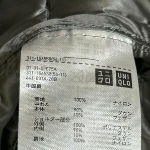 UNIQLO ユニクロ ウルトラライトダウンジャケット 軽量ダウン グレー メンズ Lサイズ 311-156558の画像4