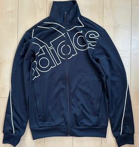 良品　adidas　アディダス　ジップアップ　トレーニングウェア　トラックジャケット　ジャージ　メンズ　Sサイズ　ネイビー