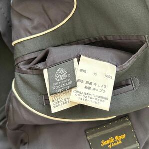 美品 Ermenegildo Zegna エルメネジルド ゼニア Savile Row テーラードジャケット ブラックジャケット 96-86-170 メンズ M相当の画像6