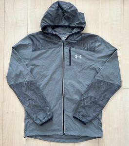 UNDER ARMOUR　アンダーアーマー　ジップアップ　スポーツパーカー　ウインドブレーカー　ランニングウェア　メンズ　Mサイズ　FIT TED