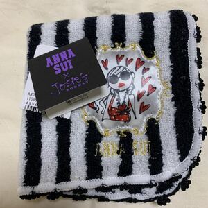 アナスイ ANNA SUI ×Josie's ミニタオルハンカチ モノトーン ストライプ 未使用