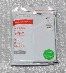 半袖V首シャツ Mサイズ 白 DRY / 吸湿発熱 乾燥機対応 吸水速乾 部屋干し対応