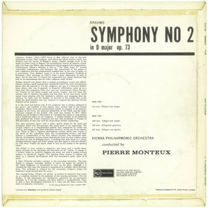 英RCA SB-2110 ブラームス「交響曲第2番」 モントゥー ウィーン・フィルの画像2