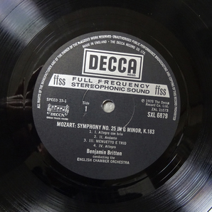 英Decca SXL6879 モーツァルト「交響曲第25&29番」 ブリテン イギリス室内管の画像3