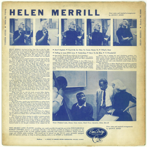 米Emarcy MG36006 銀環 Helen Merrill Self Title Album ヘレン・メリルの画像2