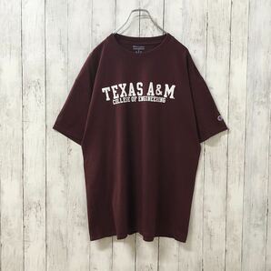 チャンピオン US アメリカ古着 テキサスA&M大学 カレッジプリント 半袖Tシャツ XLの画像3