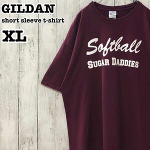 ギルダン US アメリカ古着 チーム系 ナンバリング 両面プリント 半袖Tシャツ XL