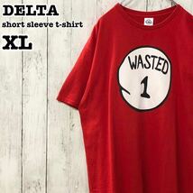 デルタ US アメリカ古着 WASTED 1 プリント 半袖Tシャツ XL_画像1