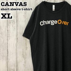 CANVAS US アメリカ古着 英字 プリント 半袖Tシャツ XL