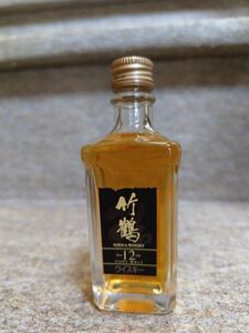 古酒 竹鶴12年 ピュアモルト ウイスキー 角瓶 ミニボトル 40% 50ml キャップややへこみあり