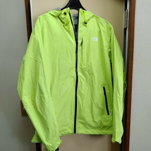 ノースフェイス　the north face 撥水ジャケット　撥水コート　蛍光　イエロー　グリーン　アウトドア　メンズ　Lサイズ　0426-C2-SA9