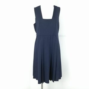 1円 セーラー服 ジャンパースカート スカーフ 上下3点セット 165A カンコー 冬物 赤3本線 女子 学生服 中学 高校 紺 中古 ランクC EY9335の画像6