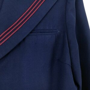 1円 セーラー服 上着 大きいサイズ 冬物 赤3本線 女子 学生服 佐賀北茂安中学 紺 制服 中古 ランクC EY9384の画像7