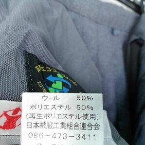 1円 スクールスカート 夏物 w66-丈53 グレー 中学 高校 プリーツ 学生服 制服 女子 中古 HK6168の画像6