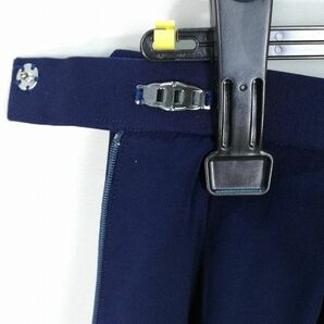 1円 スクールスカート 夏物 w69-丈55 紺 広島国泰寺高校 プリーツ 学生服 制服 女子 中古 HK6072の画像3