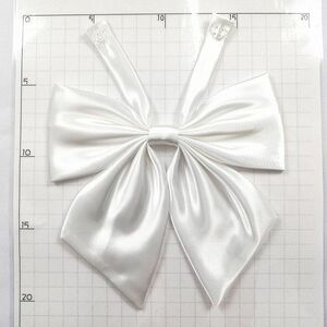 1 jpy school ribbon is nek tone white used beautiful goods uniform school uniform sailor suit blaser woman LC1003 VI