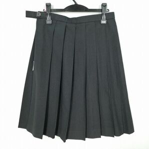 1円 スクールスカート 大きいサイズ 夏物 w72-丈64 ストライプ 兵庫夢前高校 プリーツ 学生服 制服 女子 中古 IN5119の画像2