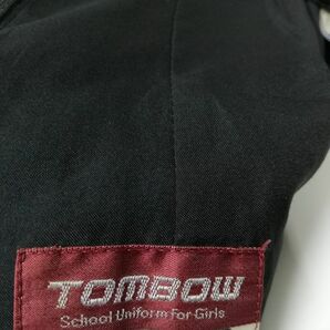 1円 セーラー服 スカート スカーフ 上下3点セット 大きいサイズ トンボ 冬物 白3本線 女子 学生服 中学 高校 黒 制服 中古 ランクC NA0238の画像8