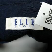 1円 セーラー服 スカート スカーフ 上下3点セット 165A ELLE 冬物 白3本線 女子 学生服 高知商業高校 紺 制服 中古 ランクC NA0248_画像7